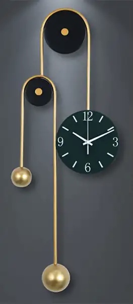 ساعت دیواری مدرن چوبی -فلزی کدH1008