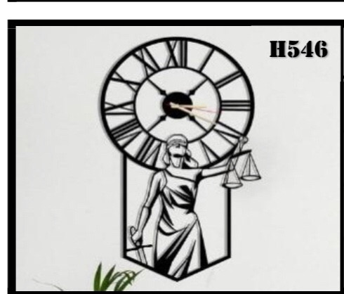 ساعت دیواری مدرن قانون و عدالت شغل محل کارکرد H546